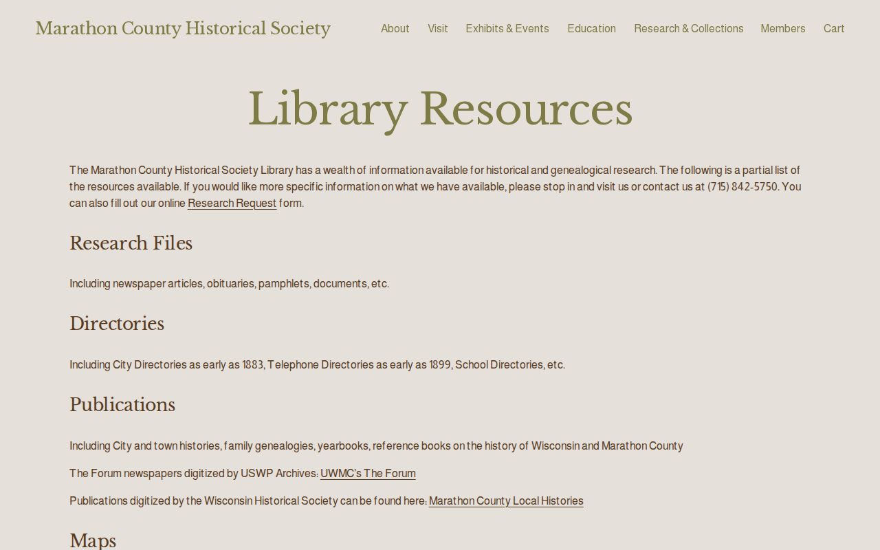 Marathon County Historical Society directory and map resources for Wausau address history
