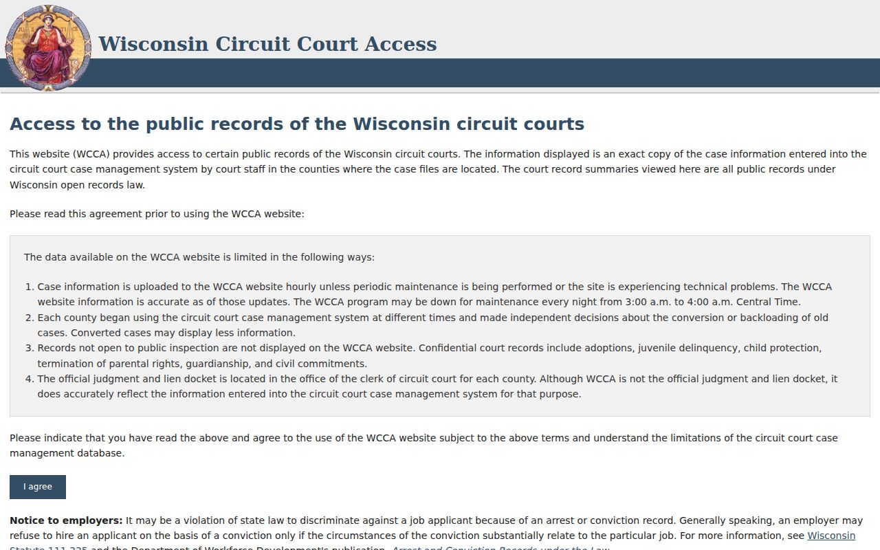 Wausau resident lookup through Wisconsin Circuit Court Access